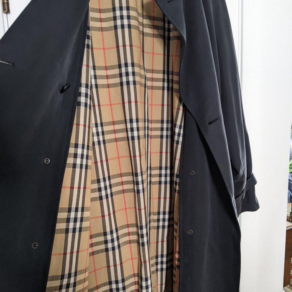Ladies Burberry Air Force Blue Trench Coat - Picture 8 of 10